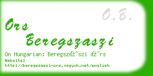 ors beregszaszi business card